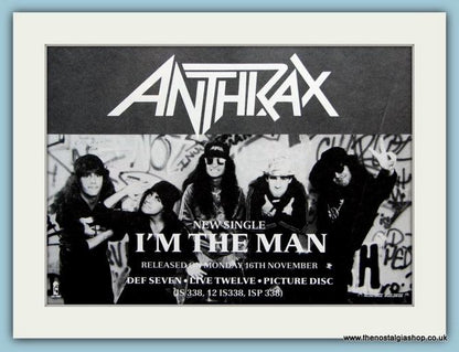 Anthrax Set of 3 Original Adverts I'm The Man, Indians, Anti-Social 1980's (ref AD3054)