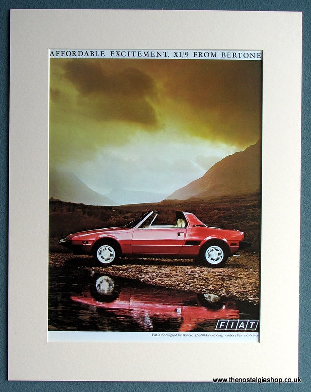 Fiat X1/9 1983 Original Advert (ref AD1748)