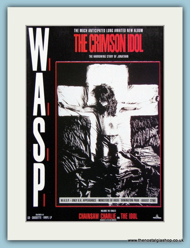 W.A.S.P. The Crimson Idol 1992 Original Advert (ref AD2911)