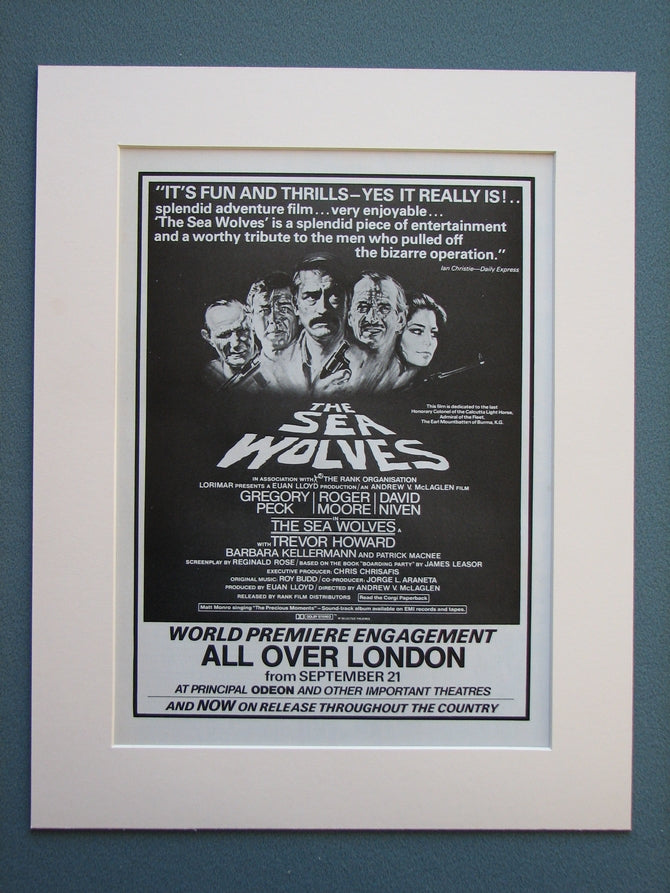 The Sea Wolves 1980 Original advert (ref AD725)