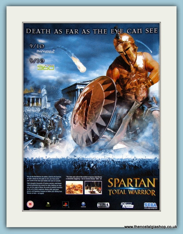 Spartan Total Warrior Video Game Original Advert 2005 (ref AD3989)