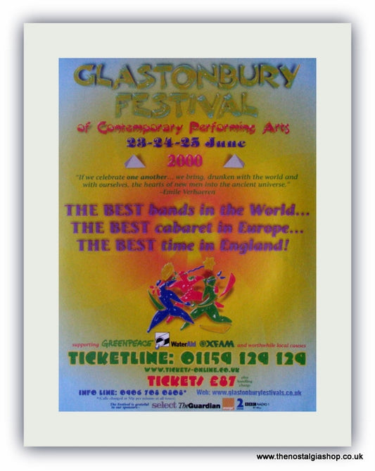 Glastonbury Festival Advert 2000 (ref AD1834)