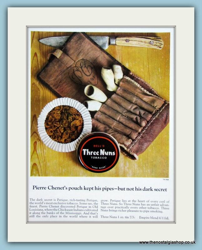 Bell's Three Nuns Tobacco Set Of 2 Original Adverts 1968 & 1969 (ref AD6008)