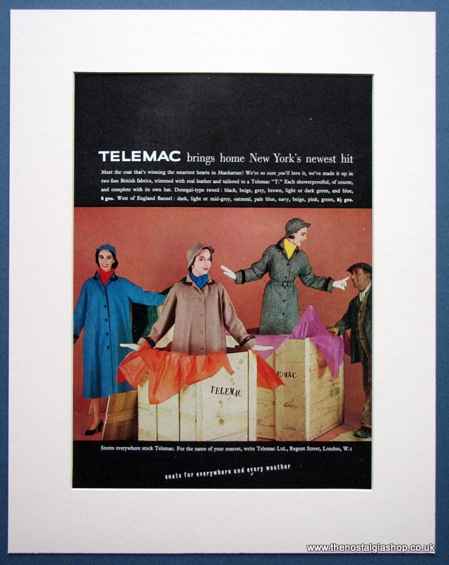 Telemac Coats 1960's Original Advert (ref AD985)