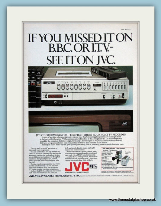 JVC Video Home System Original Advert 1978 (ref AD3005)
