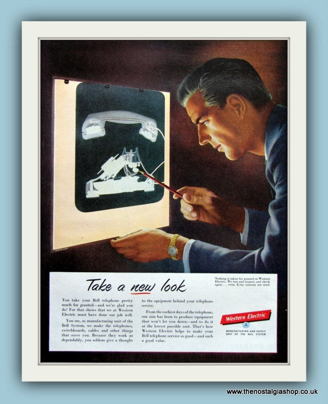 Western Electric, Bell Telephone. Original Advert 1954 (ref AD8085)