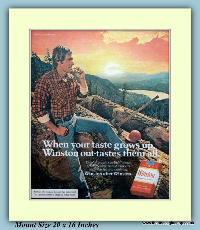 Winston Cigarettes Set Of 2 Original Adverts 1978 (ref AD9446)