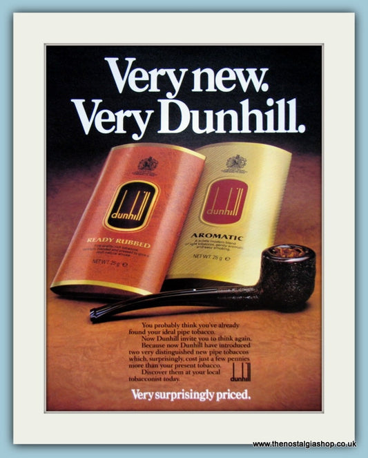 Dunhill Pipe Tobacco Original Advert 1984 (ref AD6019)