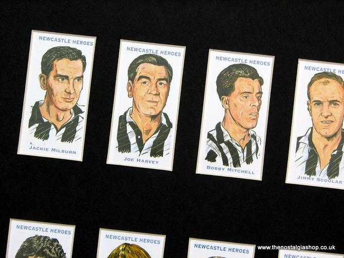 Newcastle Heroes. Mounted Football Card Set.
