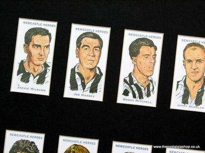 Newcastle Heroes. Mounted Football Card Set.