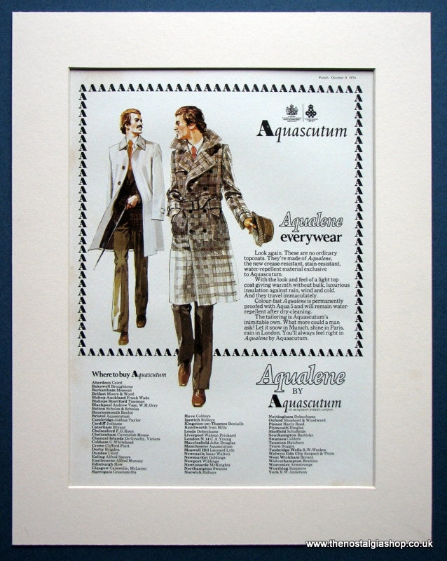 Aqualene 1974 Original Advert (ref AD989)