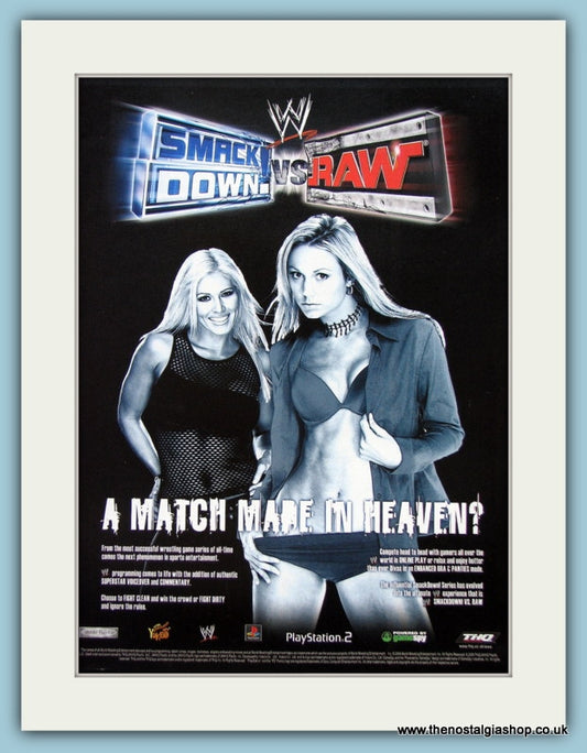 Smack Down VS Raw A Match Made In Heaven Original Advert 2004 (ref AD3973)