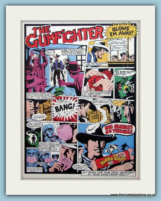 Hubba Bubba Chewing Gum The Gumfighter Original Advert 1981 (ref AD2671)
