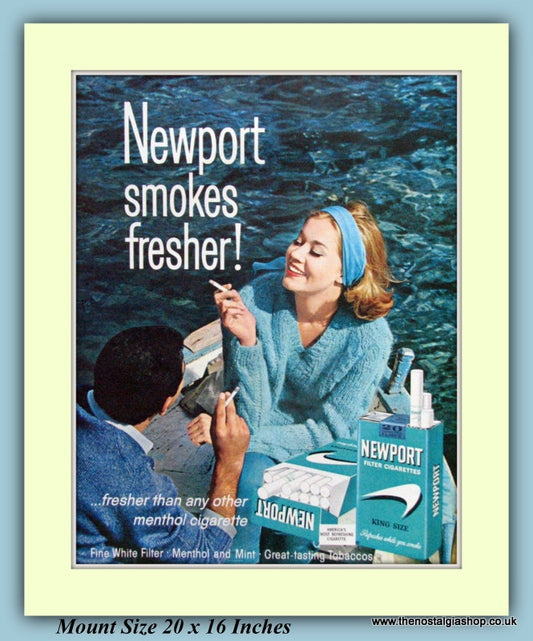 Newport Menthol Cigarettes Original Advert 1964 (ref AD9369)