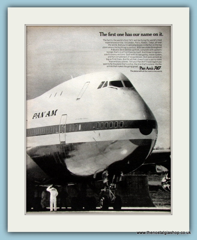 Pan Am 747 Original Advert 1970 (ref AD8271)