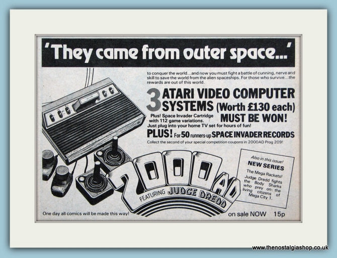 Atari Video Computer Systems Featuring Judge Dread Original Advert 1981 (ref AD6405)