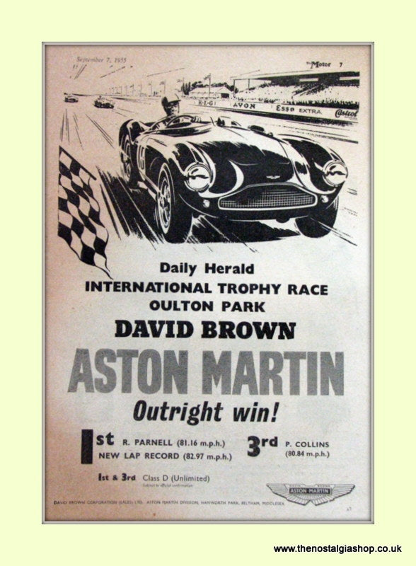 Aston Martin Oulton Park Original Advert 1955 (ref AD6750)