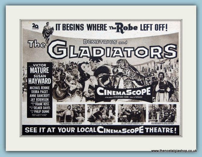 Demetrius And The Gladiators 1954 Original Film Advert (ref AD3334)