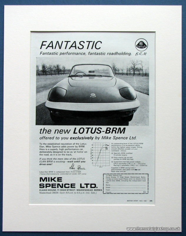 Lotus BRM 1967 Original Advert (ref AD1666)