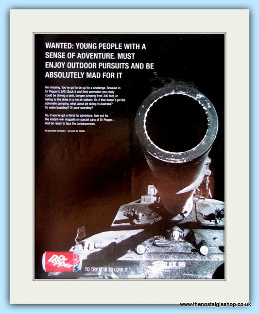 Dr Pepper. Original Advert 1998 (ref AD4791)