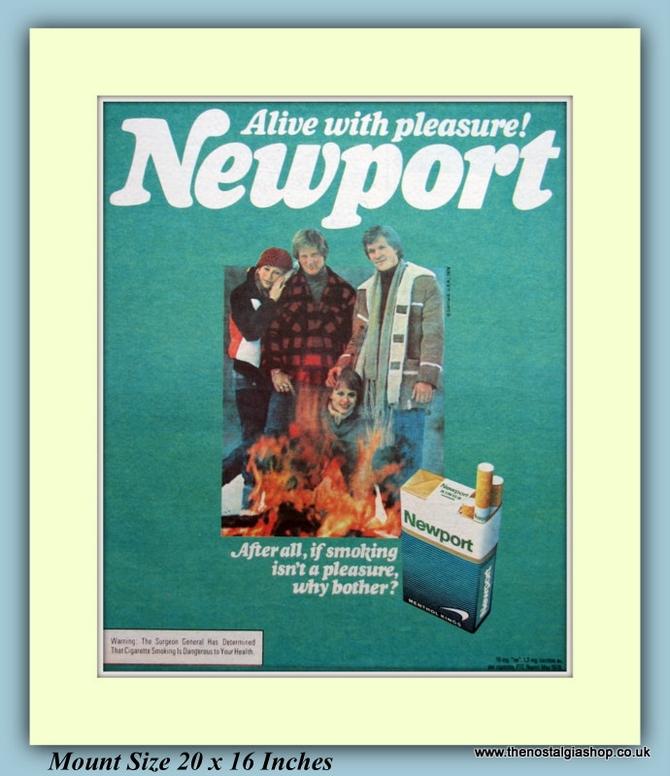 Newport Cigarettes Set Of 2 Original Adverts 1978 (ref AD9450)
