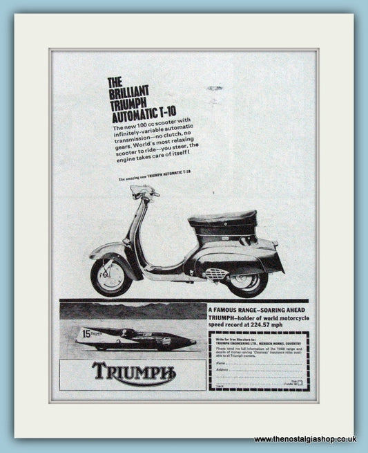 Triumph 100cc Scooter Original Advert 1965 (ref AD4193)