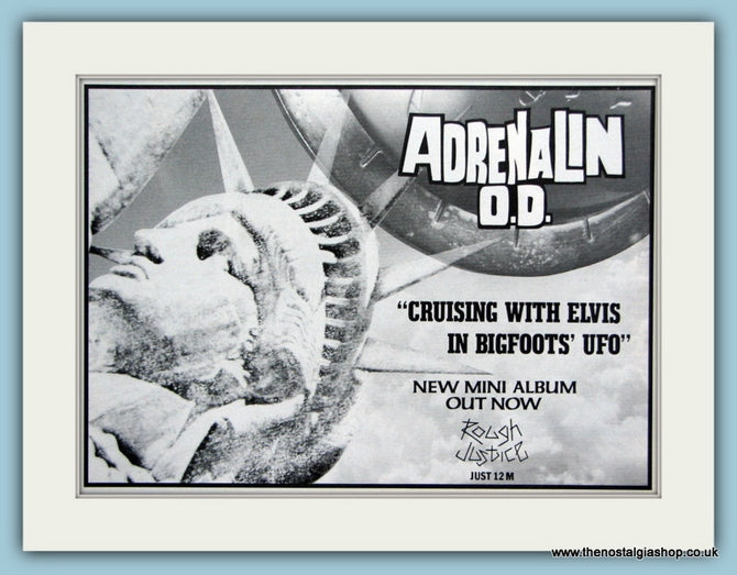 Adrenalin O.D. Cruising With Elvis. Original Advert  1988 (ref AD3119)