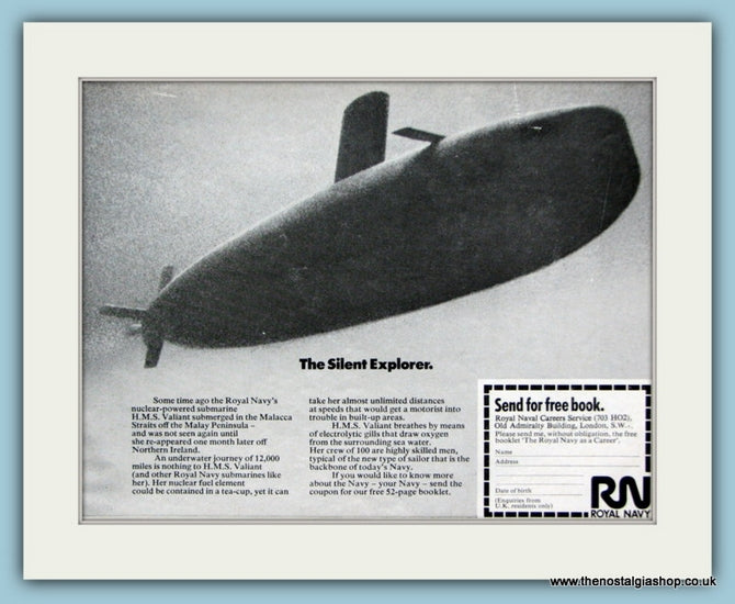 Royal Navy Submarine. Original Advert 1969 (ref AD6066)