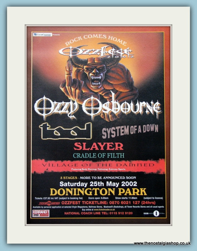 Ozzfest Festival Advert 2002 (ref AD3363)