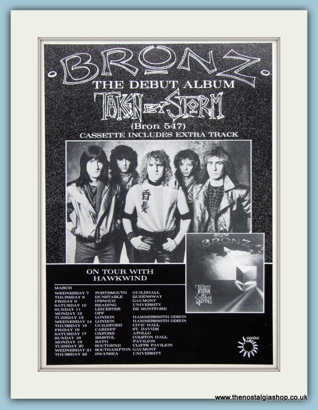 Bronz Taken By Storm Original Music Advert 1984 (ref AD3581)