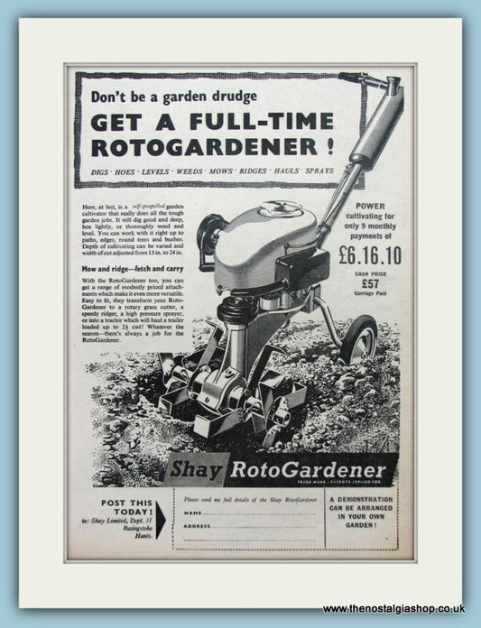 RotoGardener. Original Advert 1956 (ref AD4602)