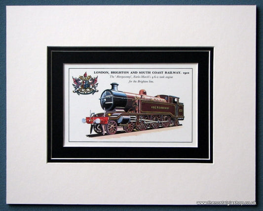 London,Brighton And South Coast Railway The Abergavenny 1910 Mounted Print (ref SP6)