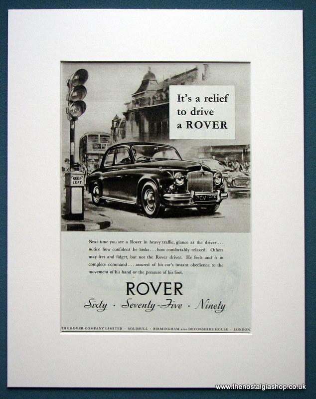 Rover 60, 75, 90 Set Of 2 Original Adverts 1955 (ref AD1109)