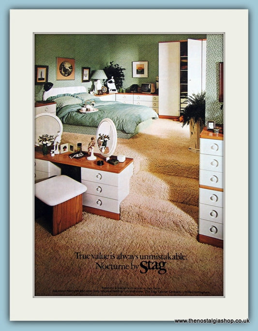 Stag Nocturne Bedroom Furniture Original Advert 1978 (ref AD2403)