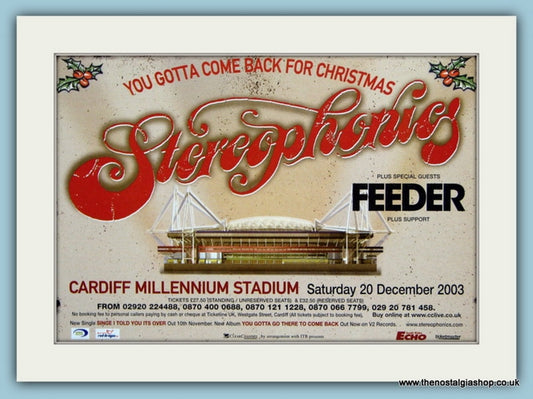 Stereophonics Event Date Original Advert 2003 (ref AD1984)