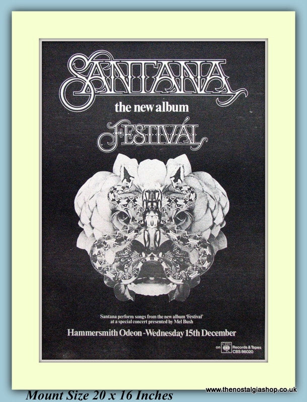 Santana Festival Original Advert 1976 (ref AD9260)