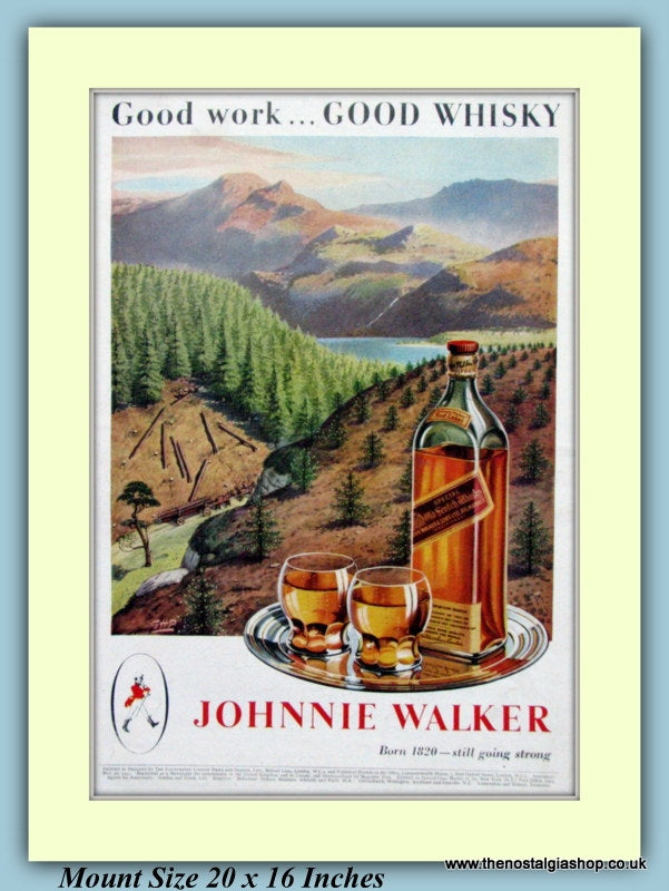Johnnie Walker Whisky Original Advert 1944 (ref AD9208)