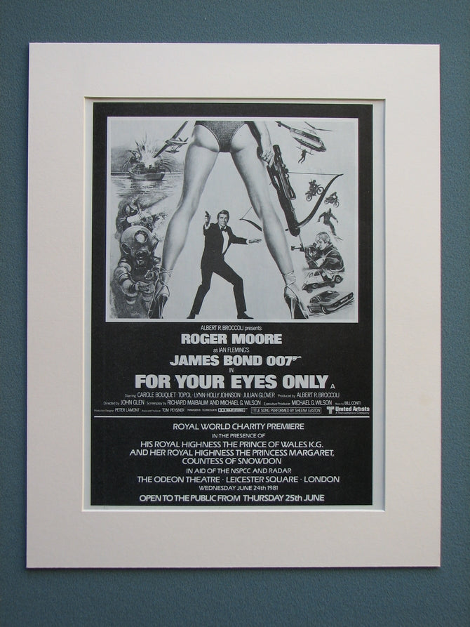 For Your Eyes Only 1981 Original advert (ref AD629)