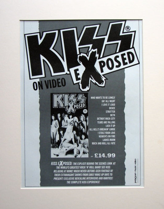 Kiss set of 2 Original Adverts1989 (ref AD891)