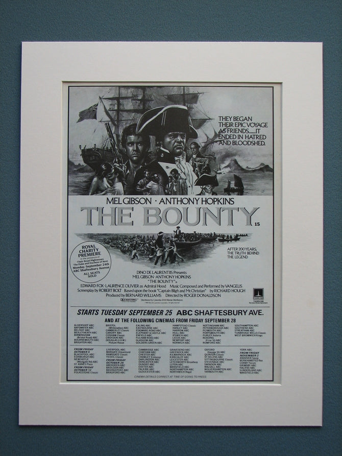 The Bounty Original Advert 1984(ref AD563)