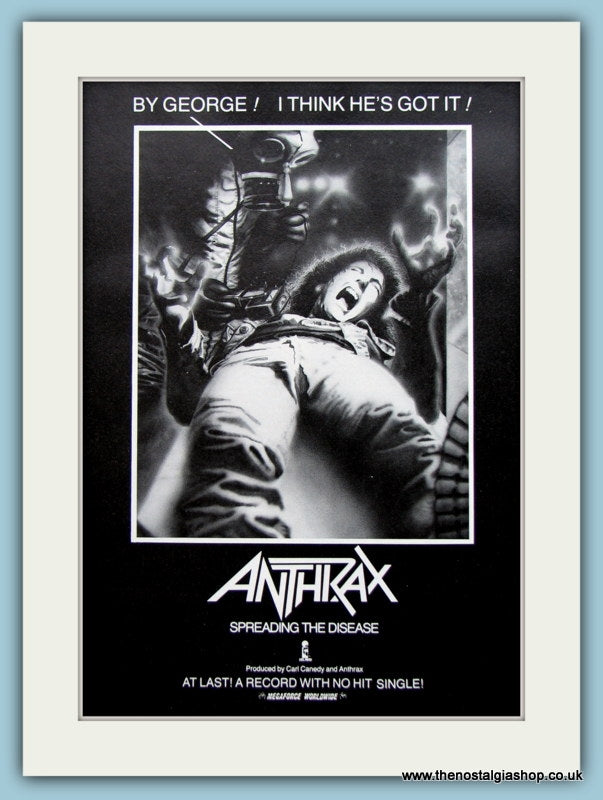 Anthrax Spreading The Disease Original Advert (ref AD3045)