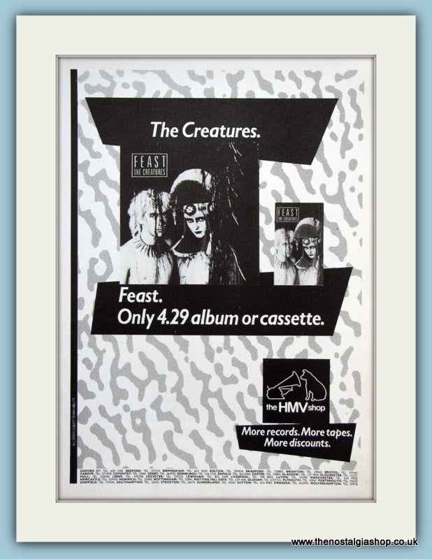 The Creatures Feast  Original Music Advert 1983 (ref AD3785)