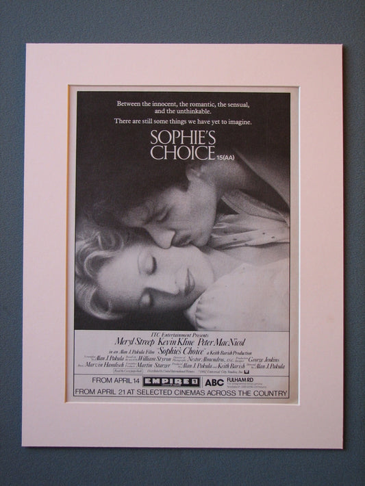 Sophie's Choice Original Advert (ref AD484)