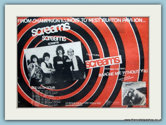 Screams. Debut Album 1979. Original Advert (ref AD2110)