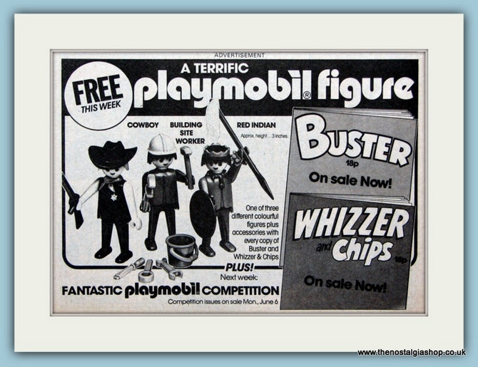 Playmobile Figures Competition Original Advert 1983 (ref AD6392)