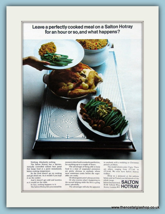 Salton Hotray Original Advert 1967 (ref AD2503)