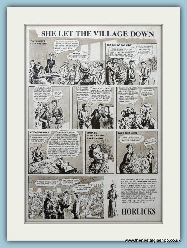 Horlicks. Lot of 4 Original Adverts 1950/51 (ref AD4362)