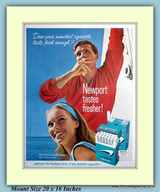 Newport Menthol Cigarettes Original Advert 1966 (ref AD9428)