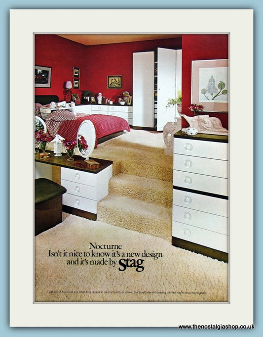 Stag Bedrom Furniture. Original Advert 1976 (ref AD2415)