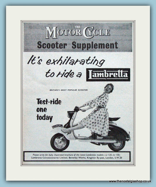 Lambretta, Test ride one today! 1959 Original Advert (ref AD4092)